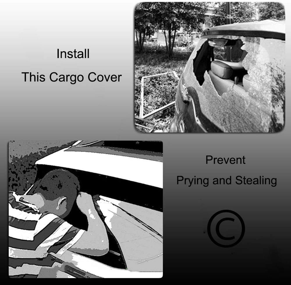 Retractable Cargo Cover Trunk Cover Black V699