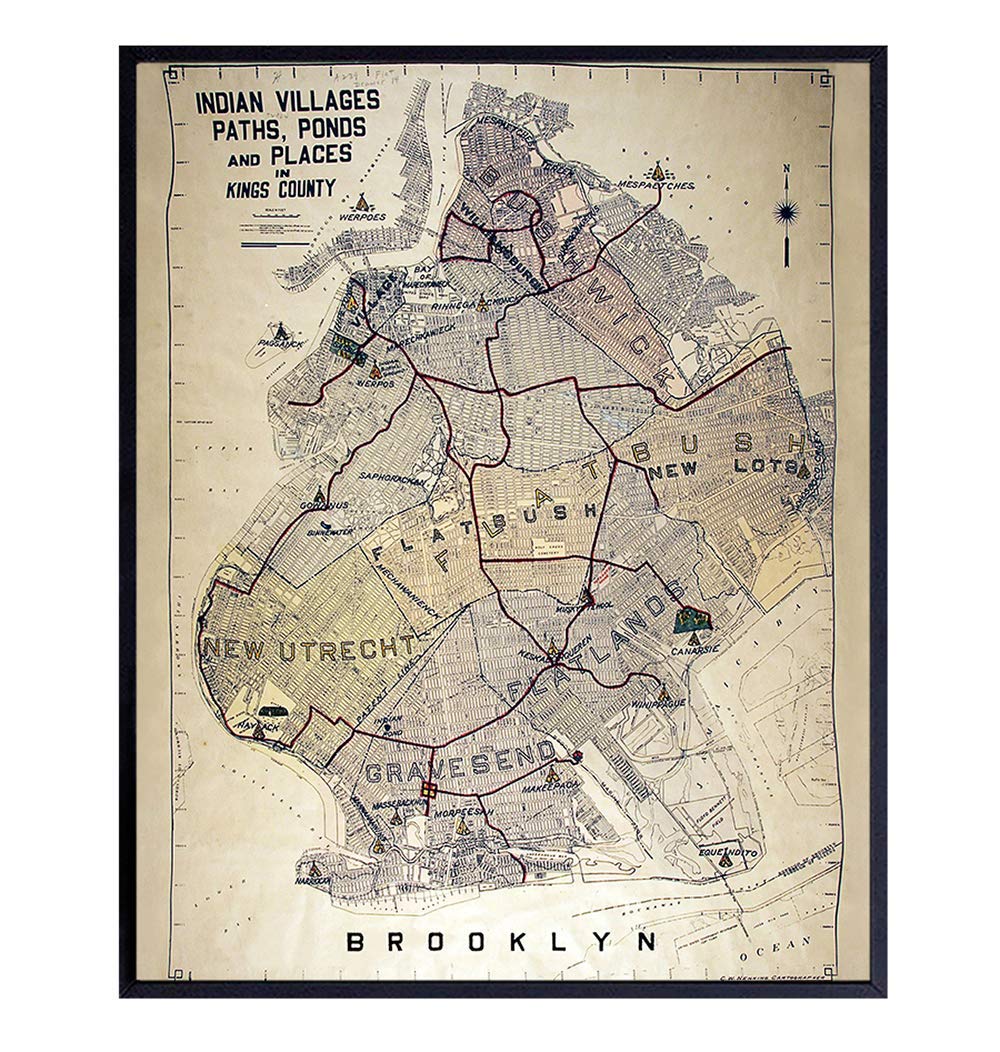 8x10 Vintage Map Poster Print O808024