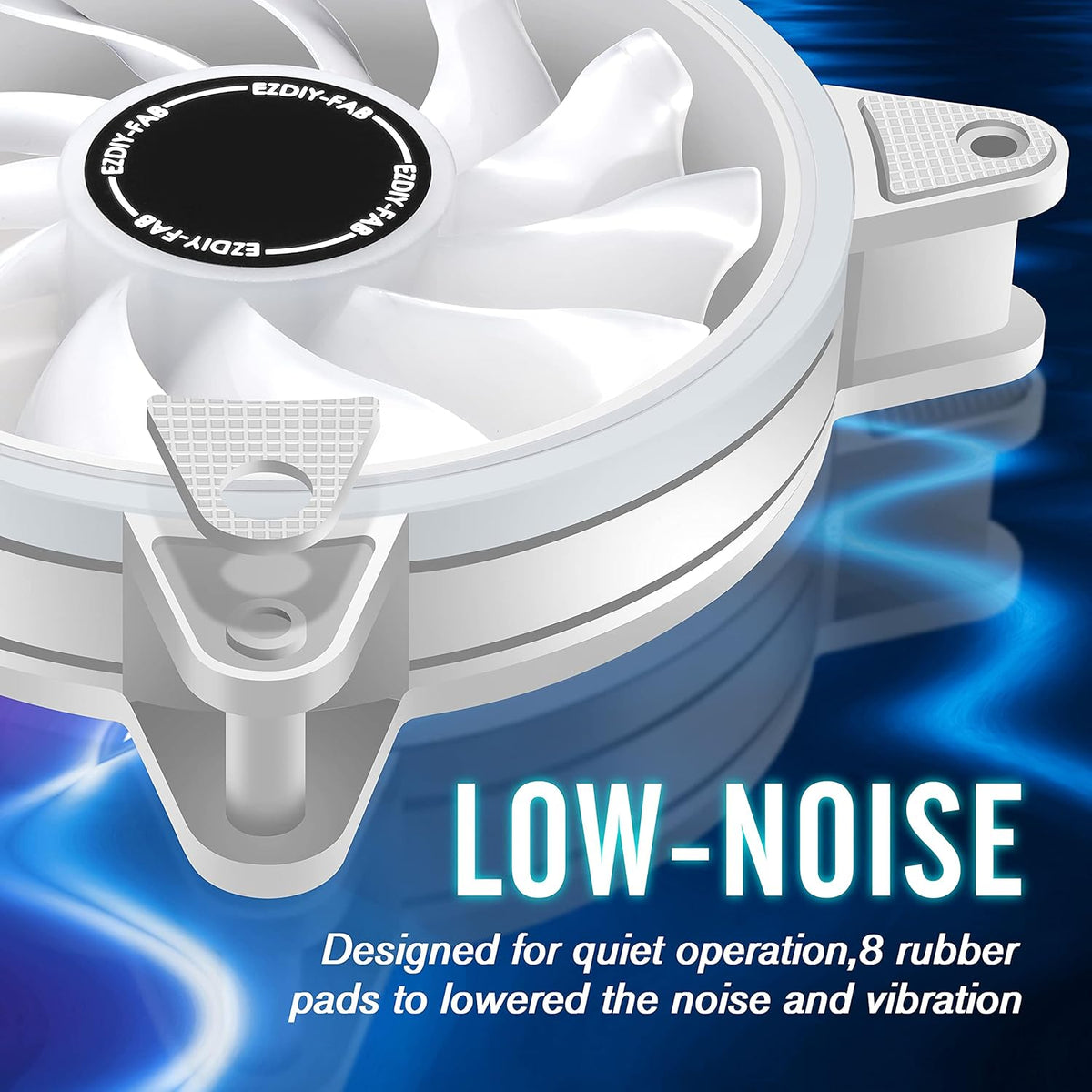 White 120mm RGB PWM Case Fan 5 Pack G33915