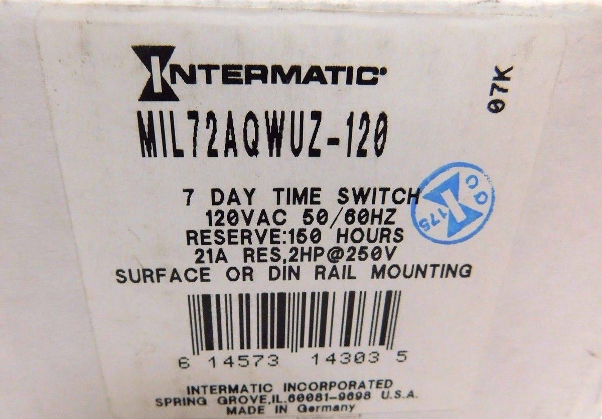 Electromechanical Timer, 7-Day, SPDT Y4961