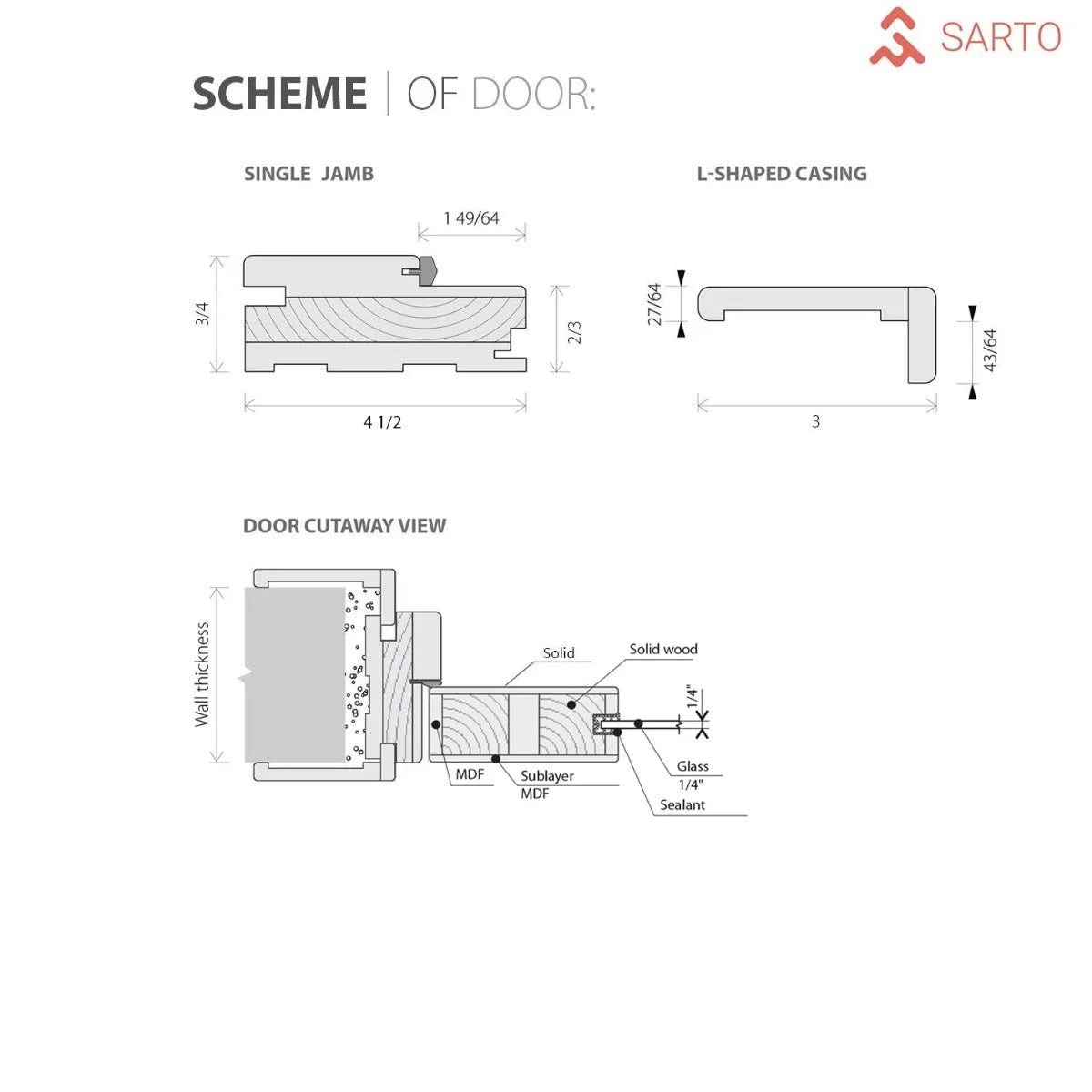 Solid French Double Doors 56 x 84 inches with Frosted Glass Wood Frame C131