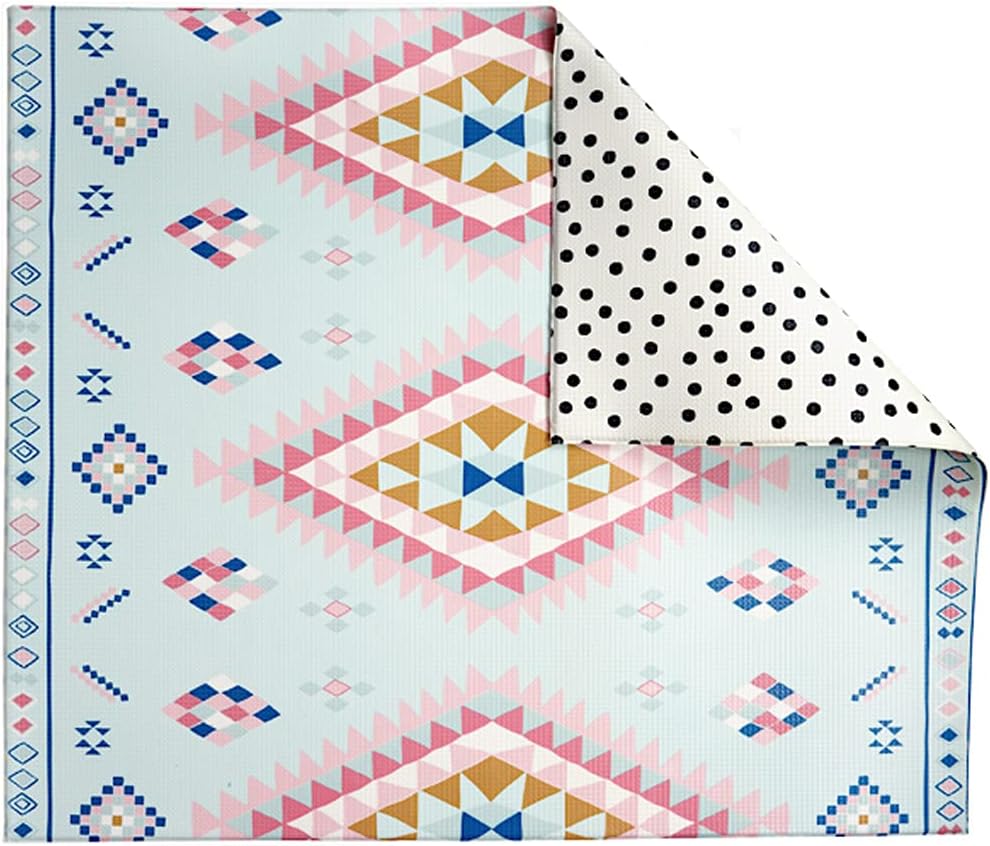 Large Waterproof Padded Foam Baby Play Mat, 70 x 59 in, Reversible Non-Slip A290226