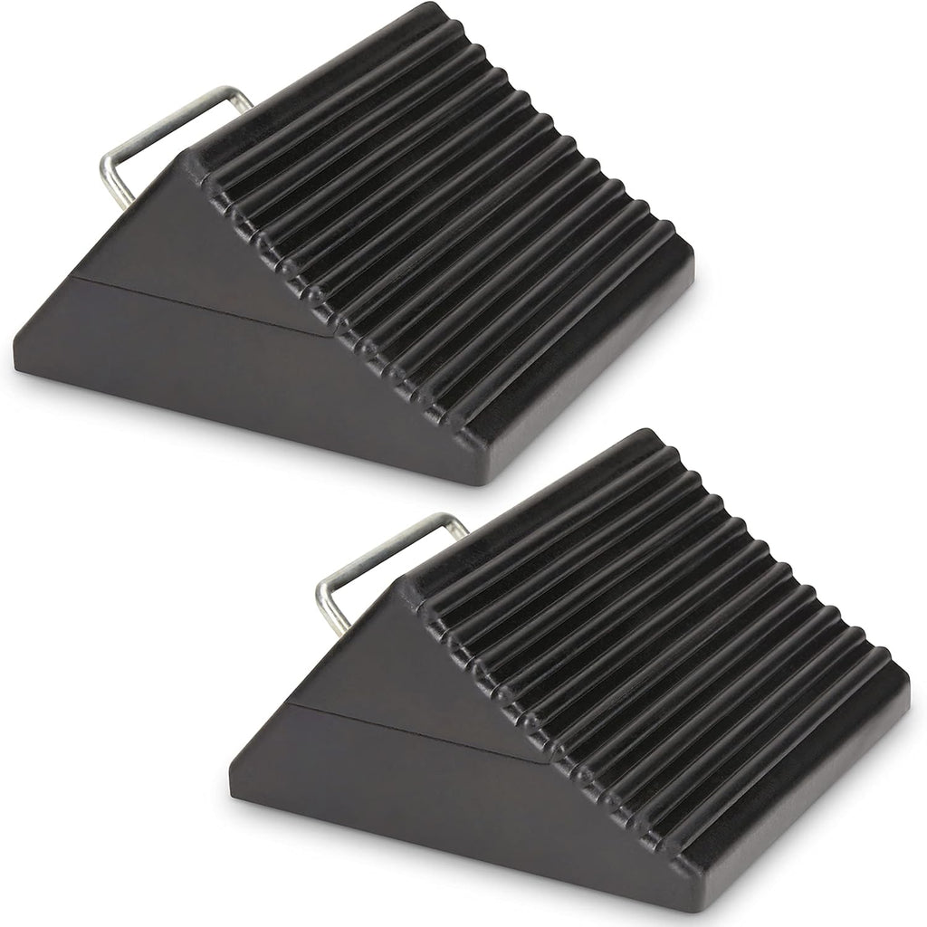 Set of 4 Heavy Duty Nylon Rubber Wheel Chocks B3293