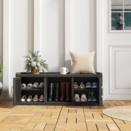 Waterproof UV-Resistant Shoe Storage Cabinet with 2 Doors V11678