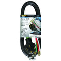 Power Supply Range Cord, 6 8 Awg Cable, 4 Feet, 50 a, 250 V, Black C8496