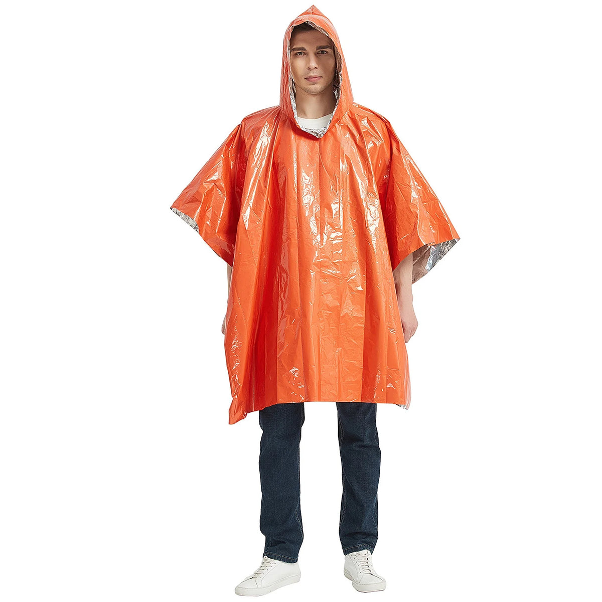 Waterproof Heat Reflective Thermal Poncho Raincoat with Sleeping Bag and Tent Shelter M533