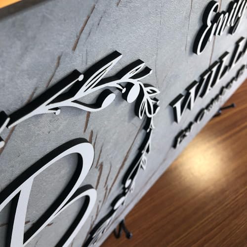 Wooden Monogram Family Sign with Couples Names J4711