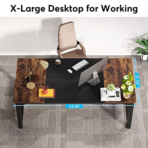 63 Inch White Computer Office Desk K241716