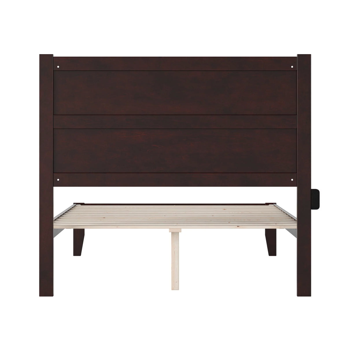 Solid Wood Full Bed with USB Charging Station V48879