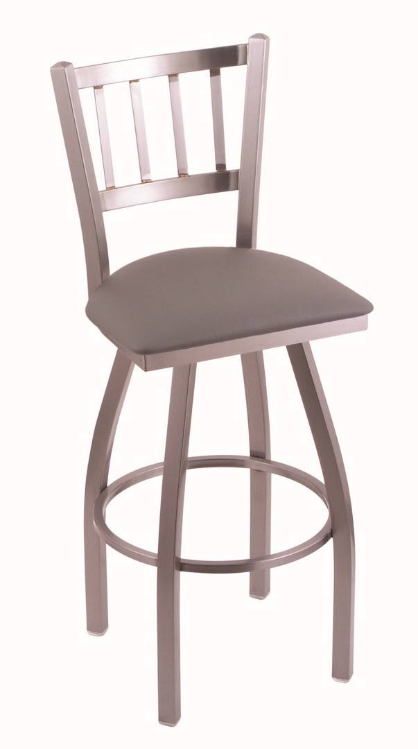 30x22 Stainless Swivel Stool with Medium Grey Seat C885583