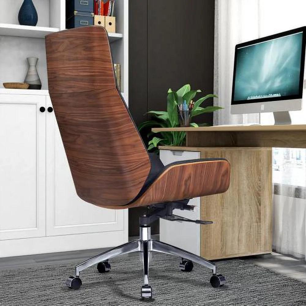 Black Genuine Leather Office Chair H58169