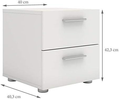 White 8 Drawer Double Dresser and Nightstand R24015