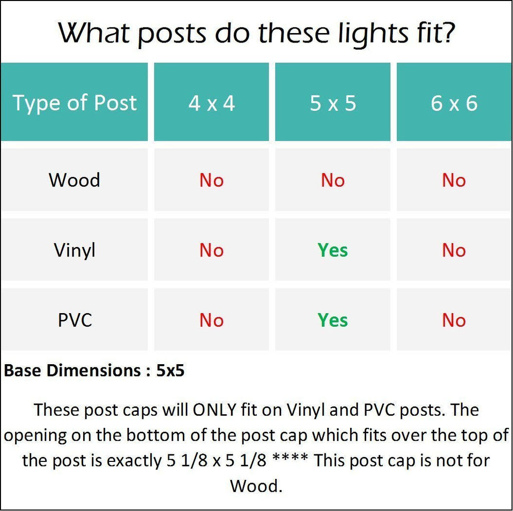6 Pack Solar Powered Post Cap Light X39915