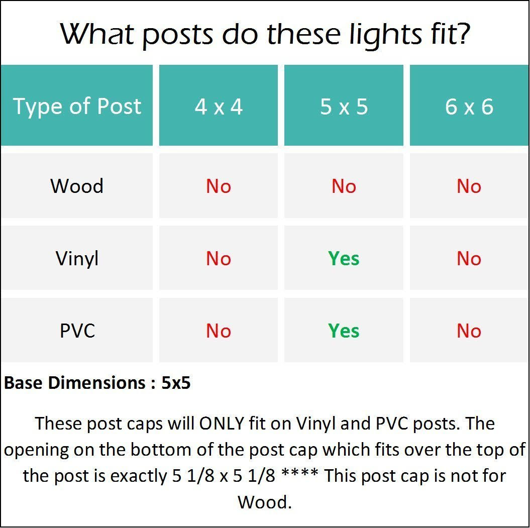 6 Pack Solar Powered Post Cap Light X39915