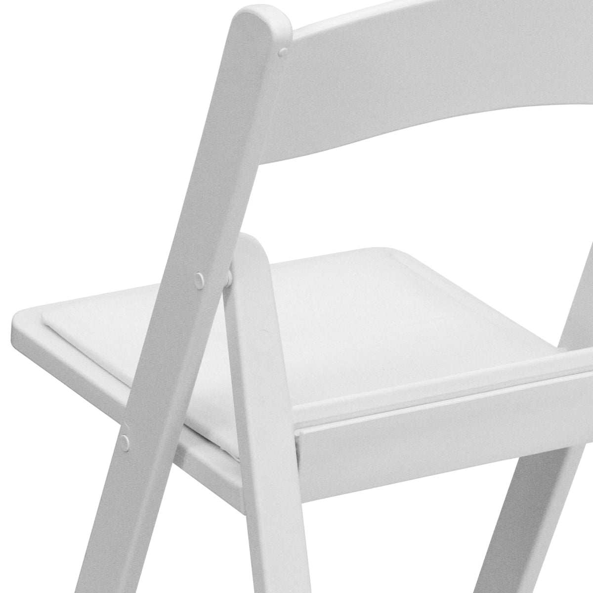 Set of 4 White Resin Folding Chairs B286