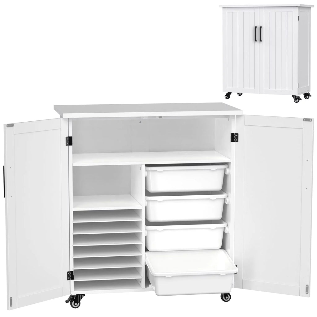 Craft Cart with Storage 31.6"W x 15.8"D x 34.9"H W287