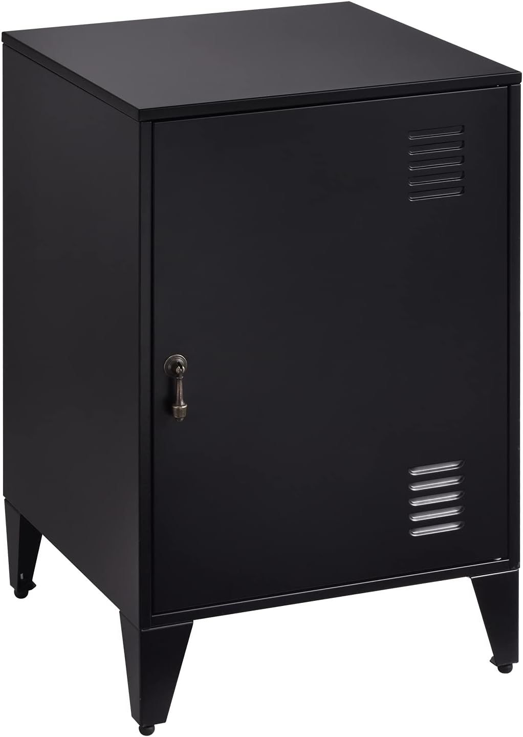 Black Metal Night Stands Set of 2 with 1 Door H2773