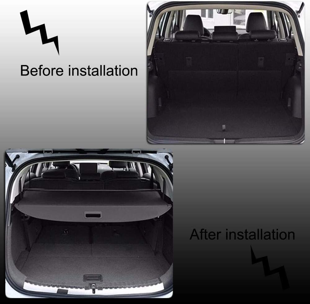 Retractable Cargo Cover Trunk Cover Black V699