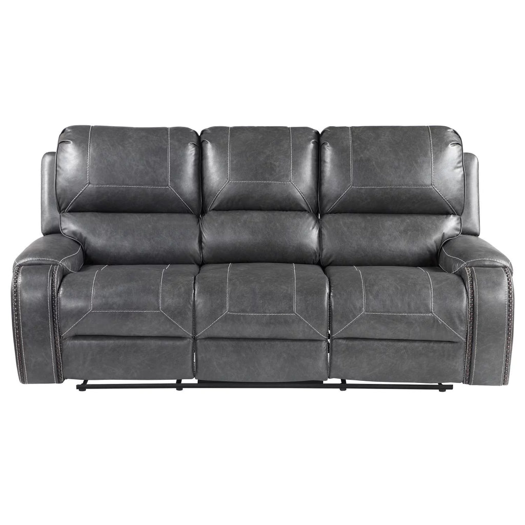 Manual Recliner Sofa Grey L24710