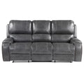 Manual Recliner Sofa Grey L24710