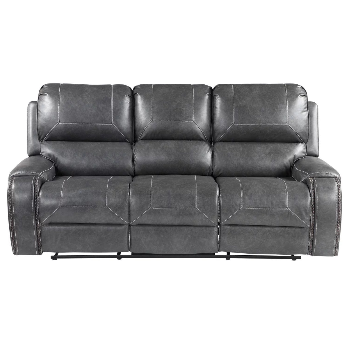Manual Recliner Sofa Grey L24710