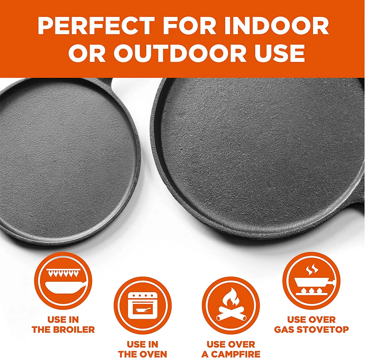 3-Piece Cast Iron Griddle Pan Set O811122
