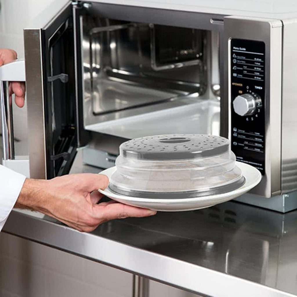 Gray 10.5 inch Vented Collapsible Microwave Plate Cover K62524