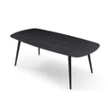 Rectangular Dining Table Black Oak Finished Ash Veneer Top 8 Persons V819