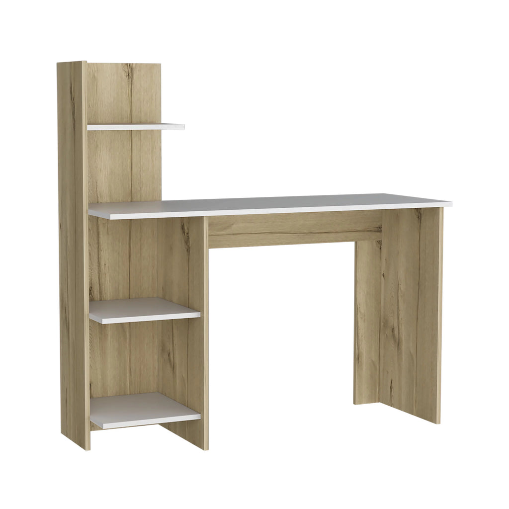 Light Oak White Four Shelves Desk T5582