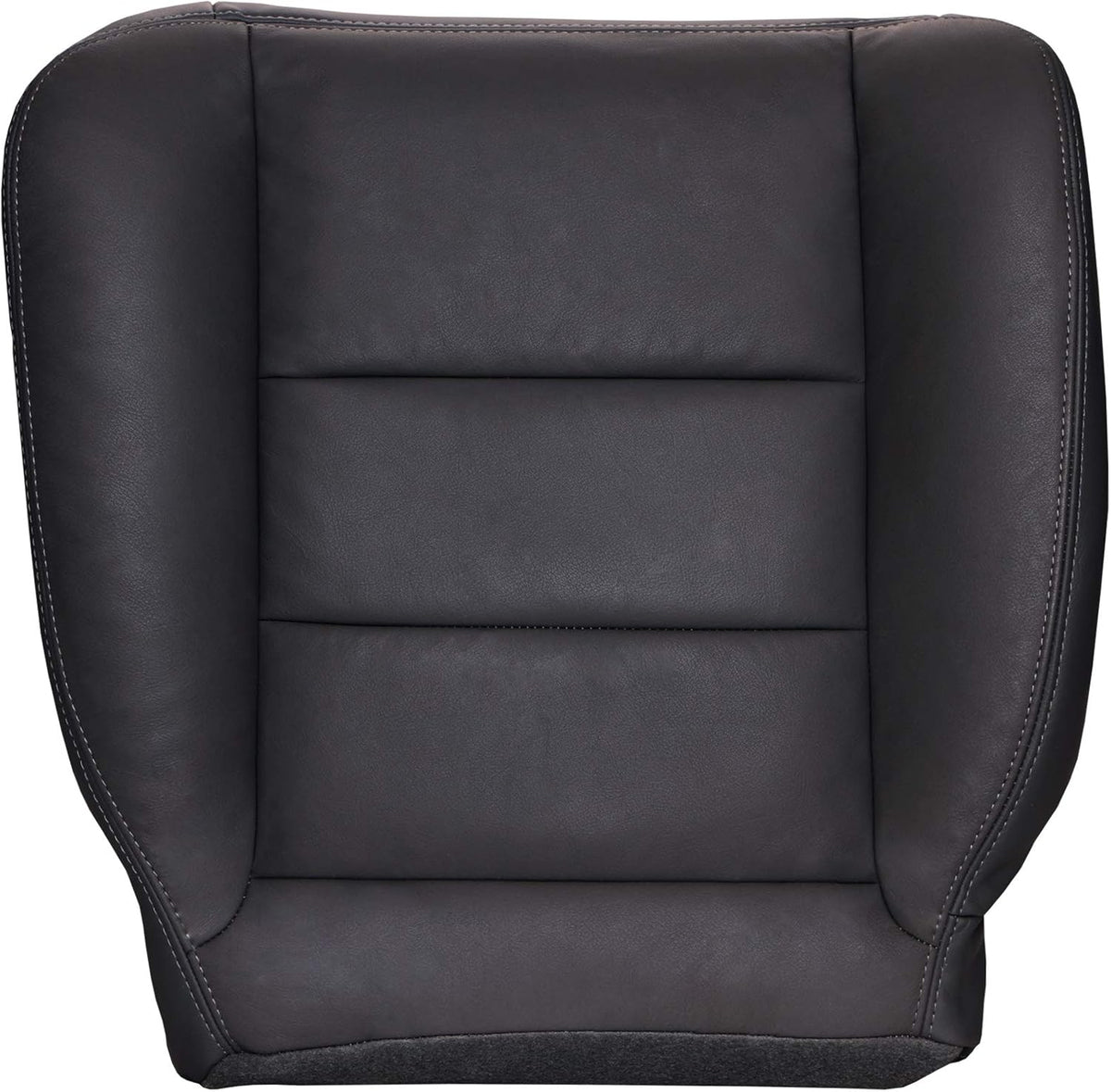 Driver Bottom Replacement Leather Seat Cover - Medium Flint Gray N1285