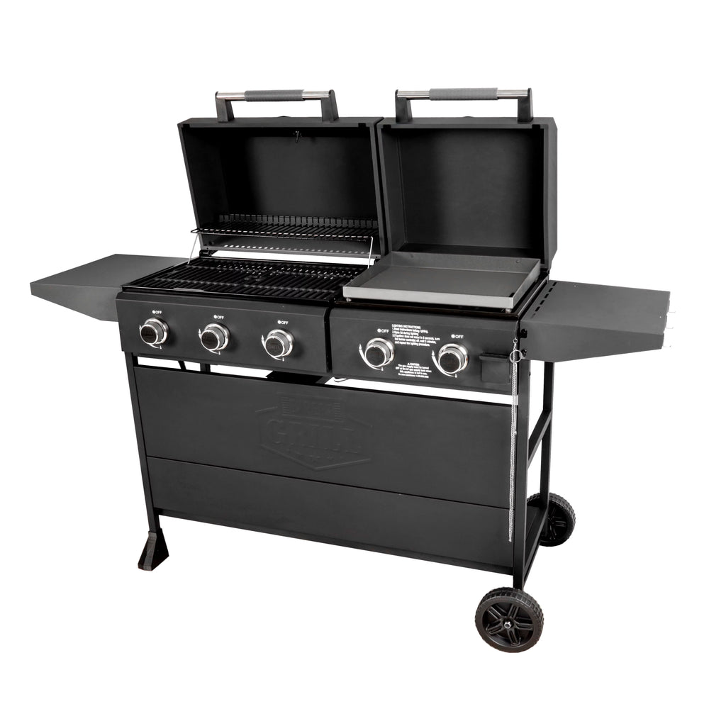 Black 5 Burner Propane Gas Grill and Griddle C2575