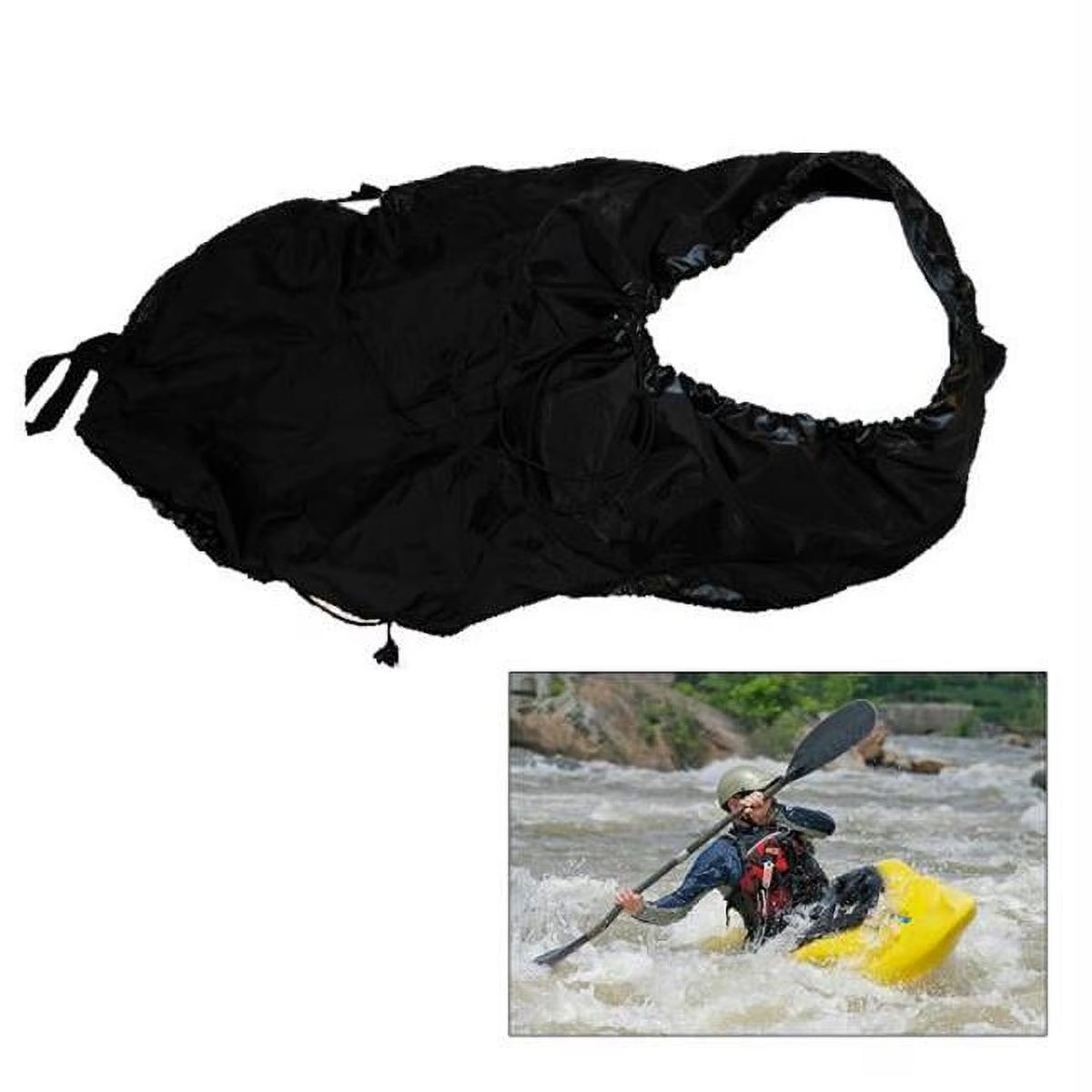 Black Universal Fit Kayak Spray Skirt S41889