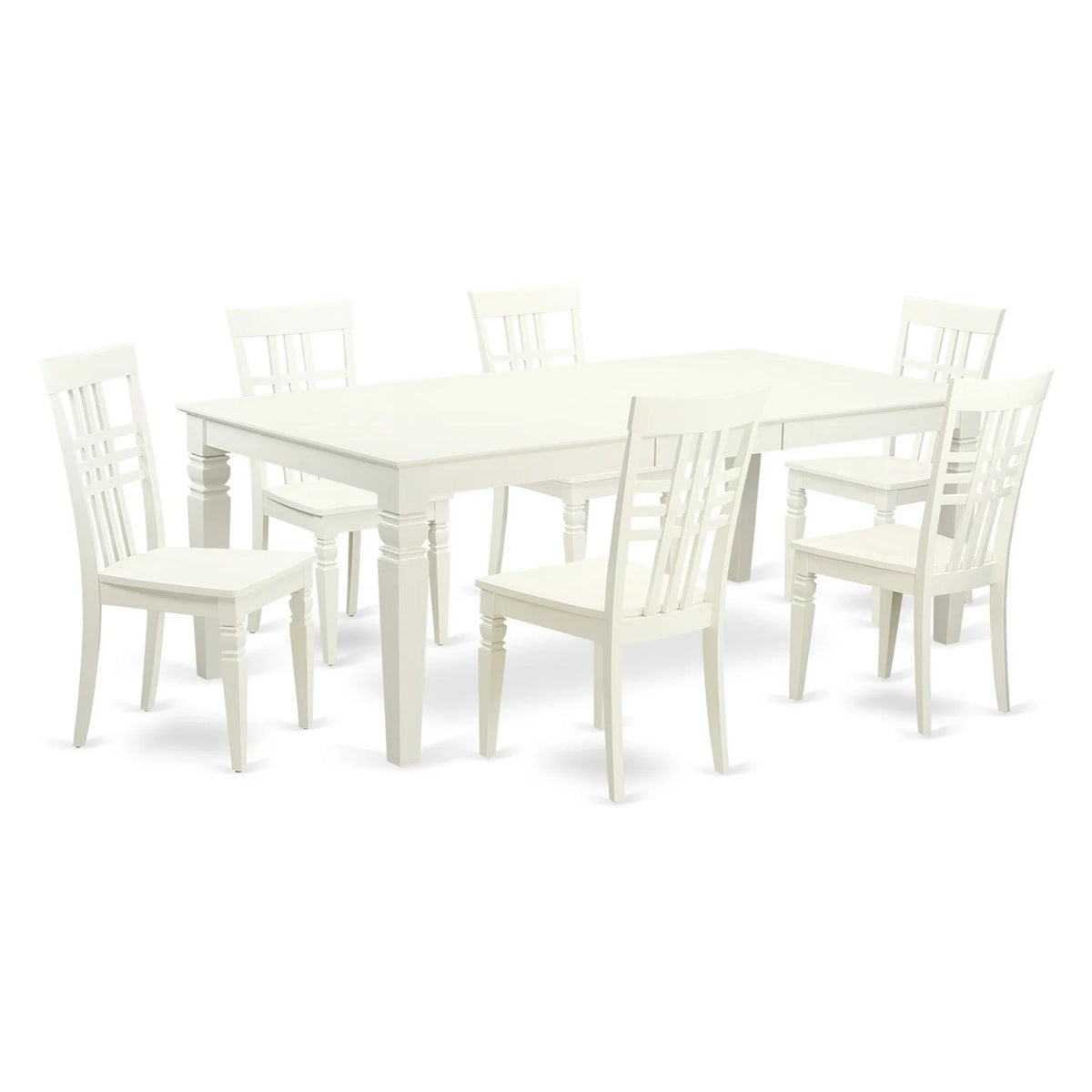 7 Piece Wood Dining Table and Chairs H5094