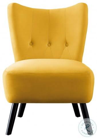 Yellow Velvet Accent Chair P823931