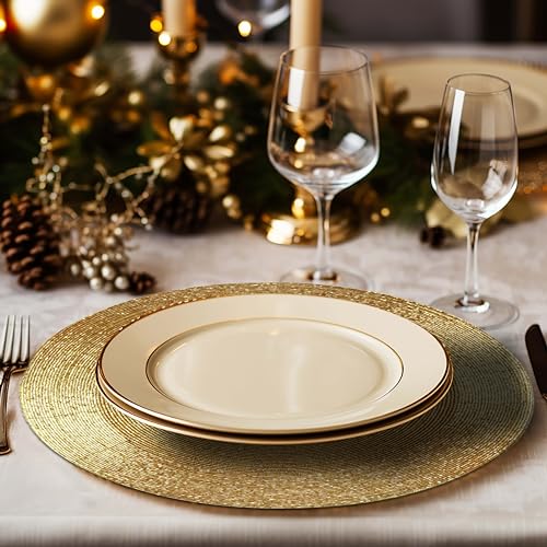 Handmade Beaded Charger Placemats Set of 4 M485