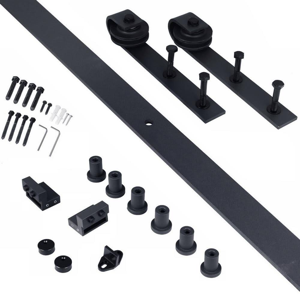 Charcoal Black Solid Wood Interior Sliding Barn Door R303