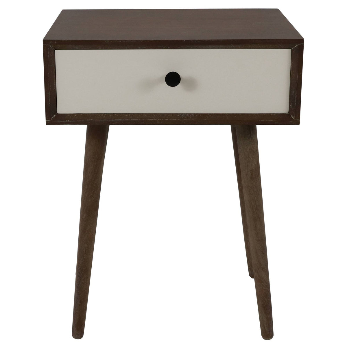 White Storage Accent Table F3472