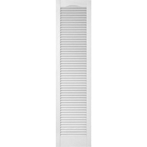 12 inchw x 62 inchh Bright White Vinyl Open Louver Shutters Per Pair B222