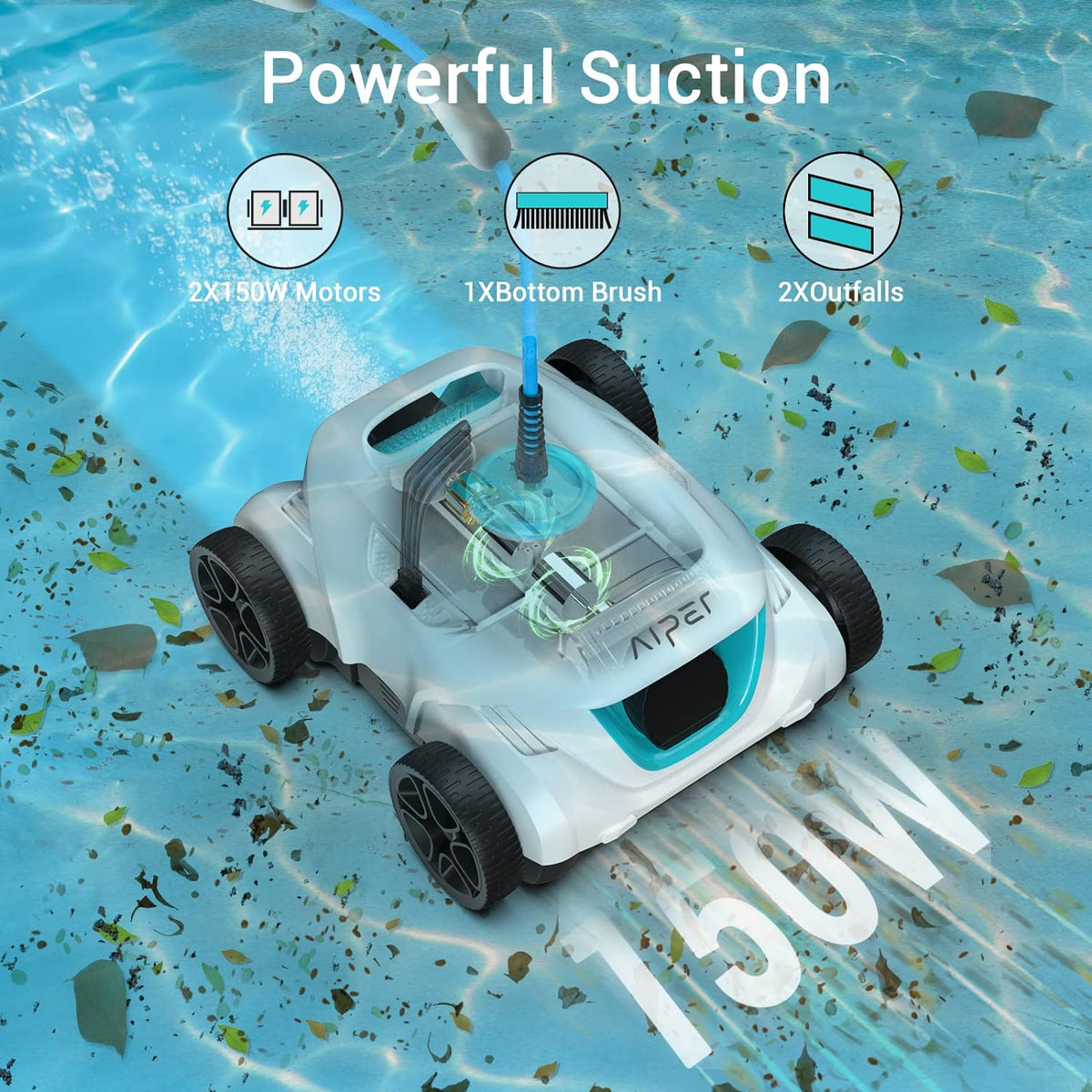 Robotic Pool Cleaner for Above Ground Pools up to 33 Feet Z4348