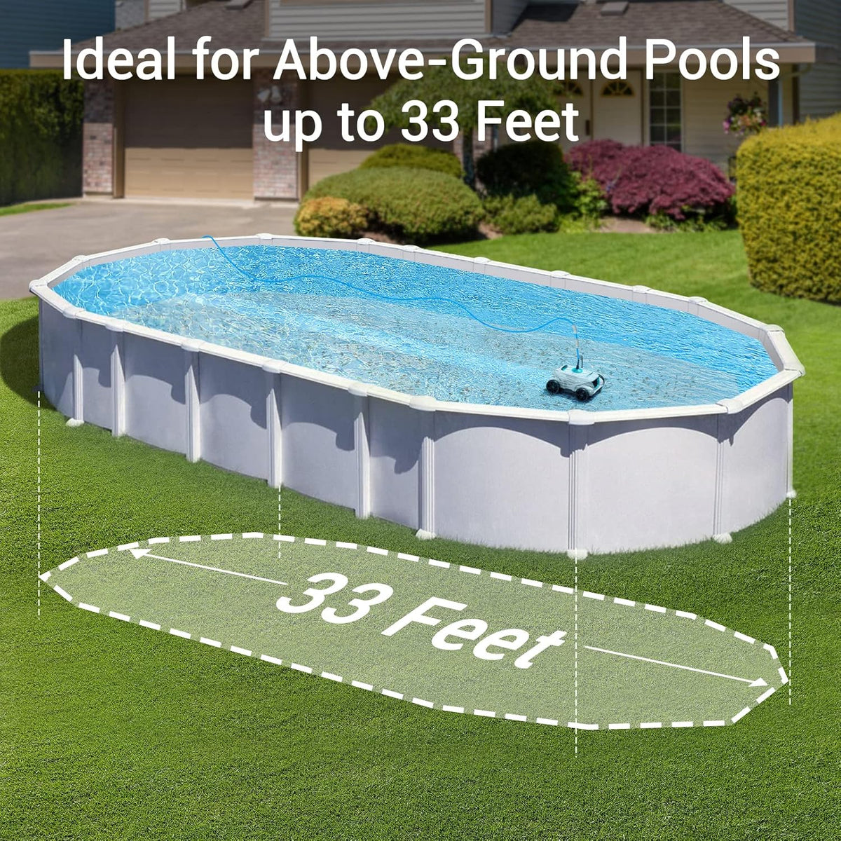 Robotic Pool Cleaner for Above Ground Pools up to 33 Feet Z4348