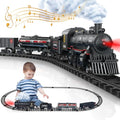 Remote Control Train Set with Track, Lighting, Rechargeable Battery, Smoke, Whistle & Lights Z6123