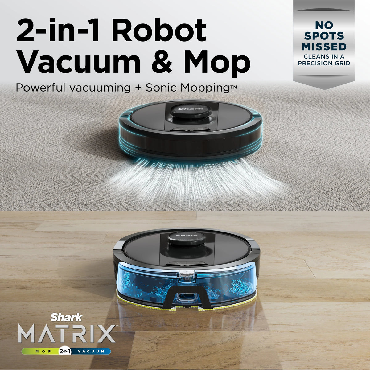 Bagless Robot Vacuum & Mop with Home Mapping F96075