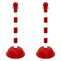 Heavy Duty 3x22 Striped Stanchion (2 Pack) White/Red X2055