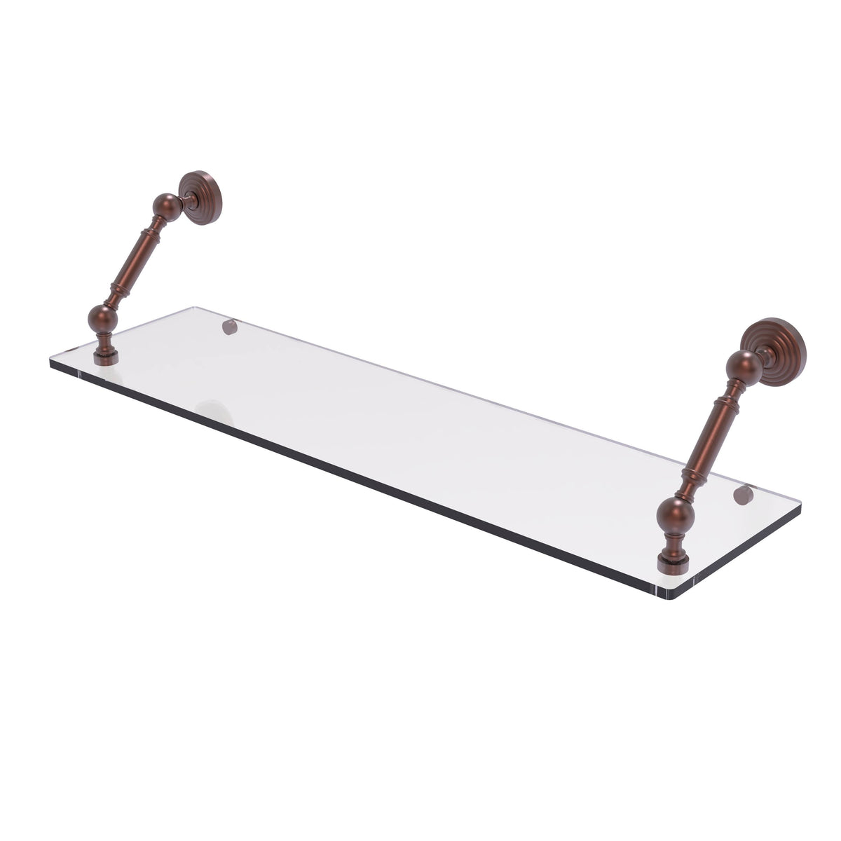 30 in. Floating Glass Shelf Antique Copper T77426