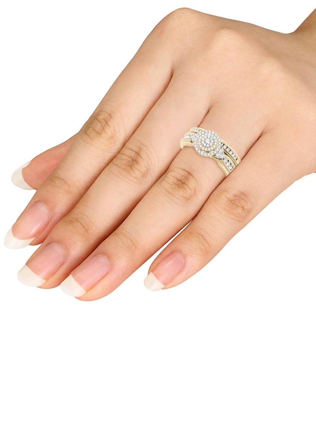 1/2Ct TDW Diamond 14k Yellow Gold Bridal Set W53106