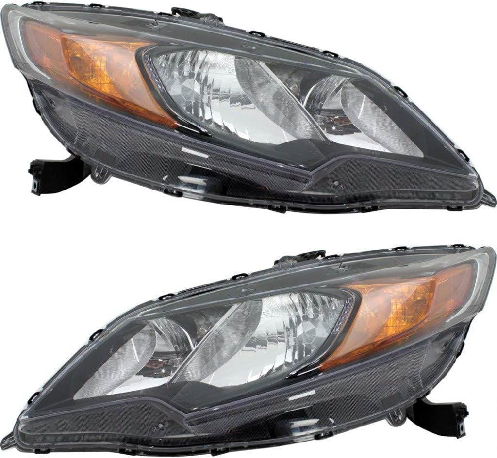 Halogen Headlight Assembly Pair for Honda Civic Coupe U53179