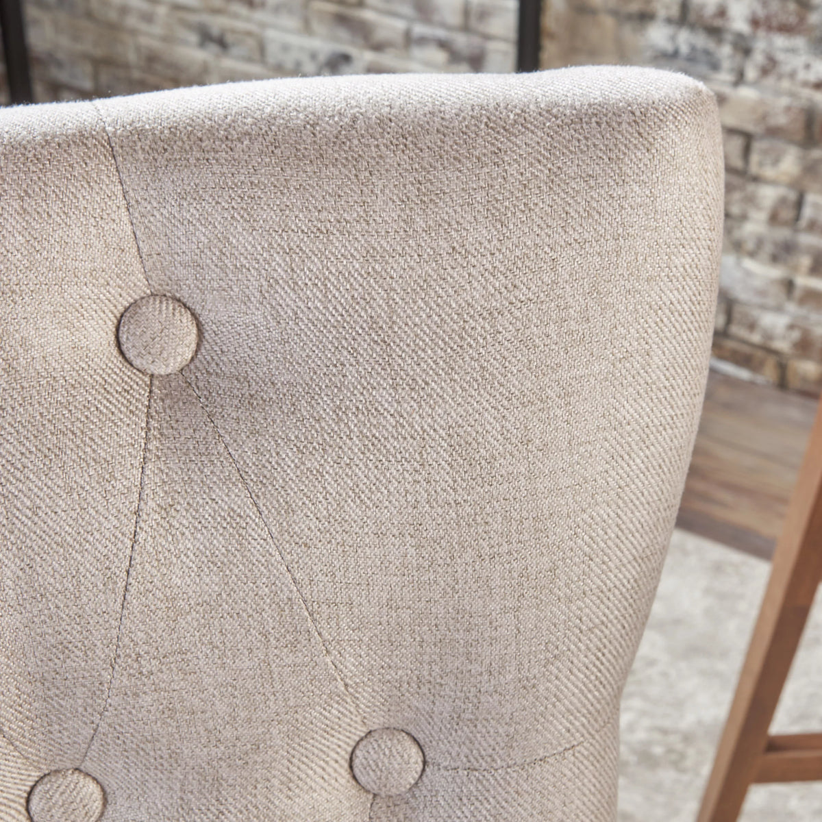 Wheat Fabric Barstools Set of 2 J941