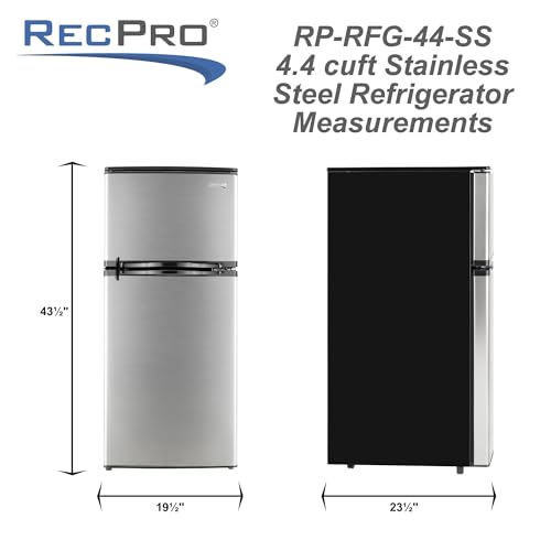 Stainless Steel 12V 2 Door RV Refrigerator 4.4 Cubic Feet S70124