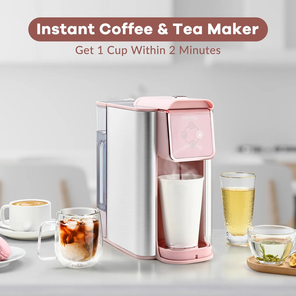 Pink 3-in-1 Single Serve Coffee Machine with Removable 50 Oz Water Reservoir P56197