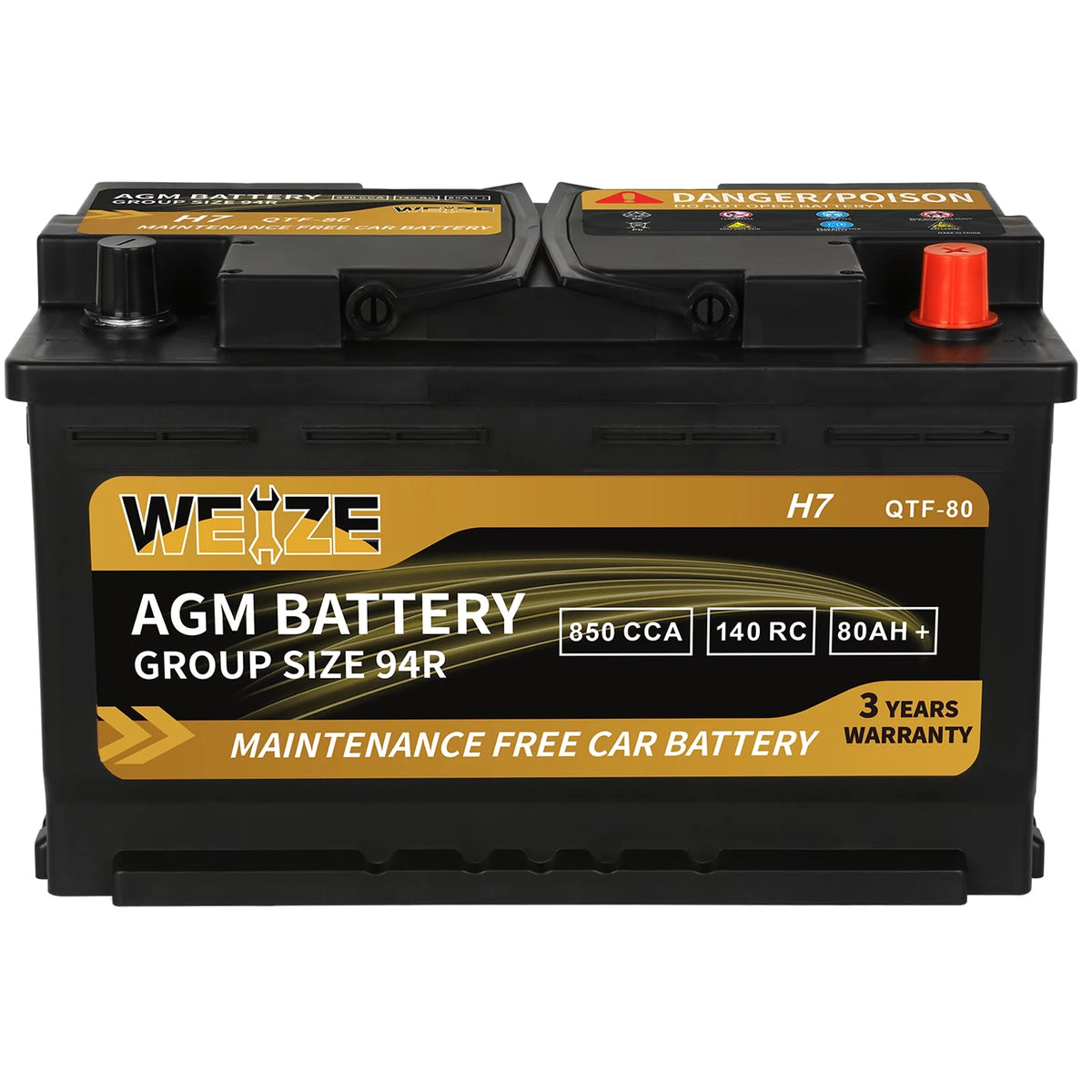 12v 70ah H6 Automotive Battery L7821